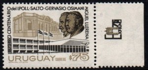 1974 Uruguay Old and new school founders education Salto  #883 ** MNH