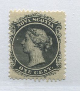 Nova Scotia 1860 1 cent mint NH on white paper