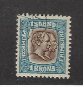 Iceland  SC#83 Used F-VF SCV$72.50...tough to find!