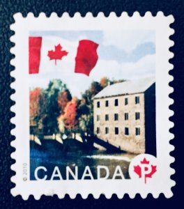 Canada #2351 P rate (57¢) Flag over Watson's Mill (2010). Unused NG