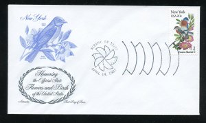 US 1984 New York Bluebird Rose UA Artmaster cachet FDC 