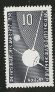 German DDR  Scott 370 1957 MH** Sputnik I stamp  CV$.30