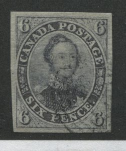 Canada 1851` 6d Prince Albert greyish purple with 4 decent margins used and VF