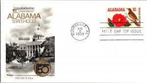 United States, Alabama, United States First Day Cover, Birds, Flowers