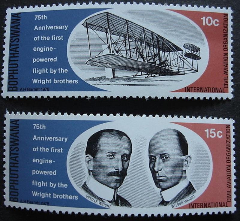 1978 Wright Brothers MNH Stamps from South Africa (Bophuthatswana)