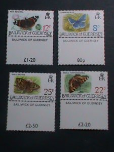 GUERNSEY 1981 SC#218-221 COLORFUL BEAUTIFUL LOVELY BUTTERFLY MNH SET VERY FINE