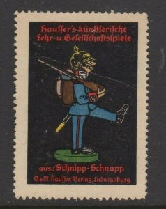 Germany - Hauffer's Toys & Game Company Advertising Stamp - Toy Soldier - NG