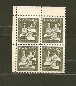 Canada 443 Christmas 1965 Block of 4 MNH