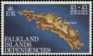 Falkland Islands Dependencies #1LB1, Complete Set, 1982, Maps, Never Hinged