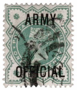 (I.B) QV Postal : Army Official ½d (SG O42)