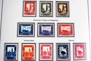 COLOR PRINTED ITALIAN SOMALIA 1903-1960 STAMP ALBUM PAGES (45 illustrated pages)