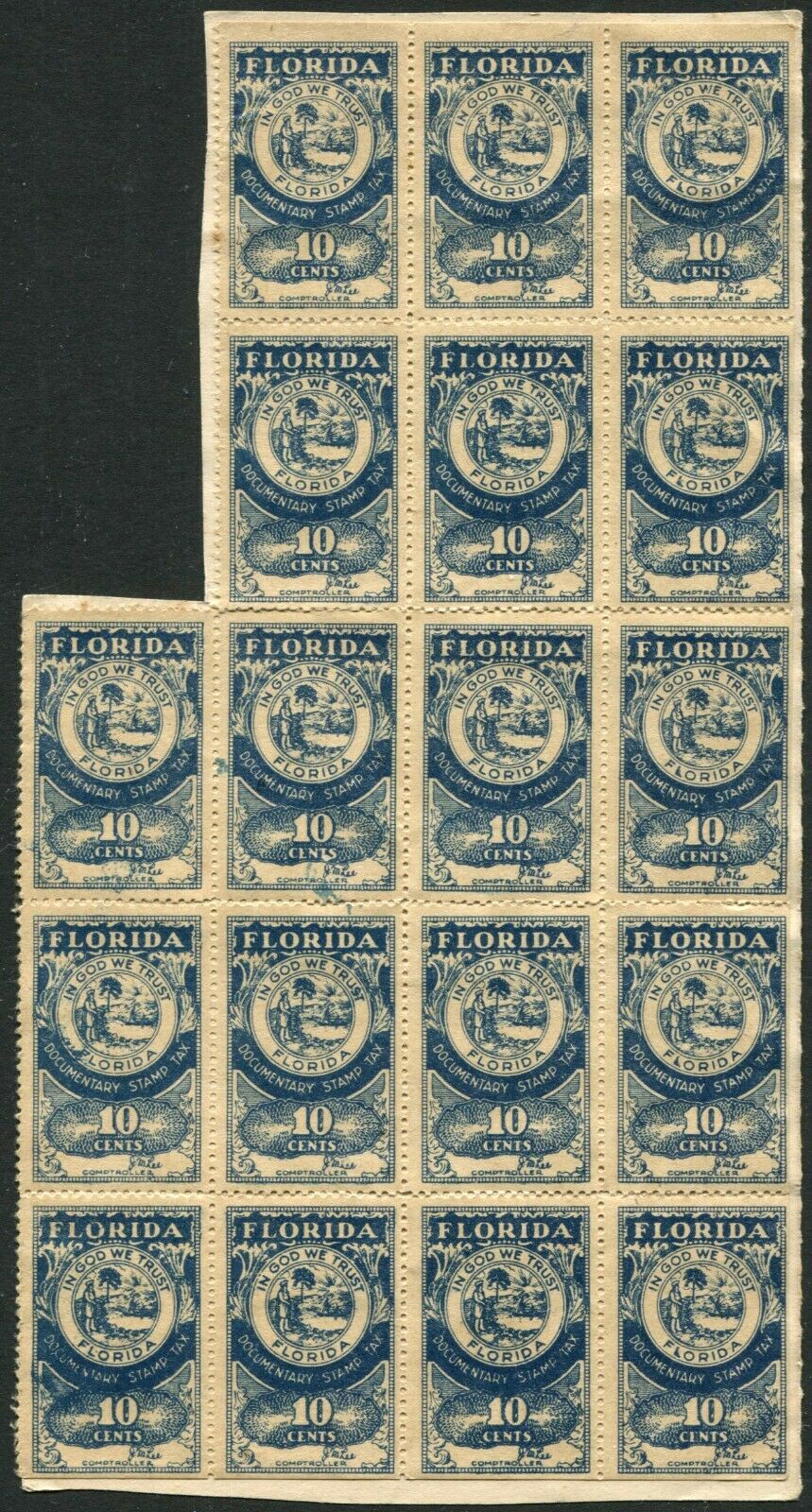 FLORIDA STATE Revenue Documentary Stamp Tax Transfer Certificate 1947
