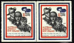 Anzac Club New York pair - MNH