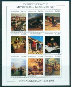 Sierra Leone 1996 Paintings from the Metropoiltan Museum of Art 200le MS MLH