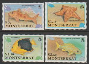 Montserrat SG 838 - 841 set of 4  MVLH - Fish