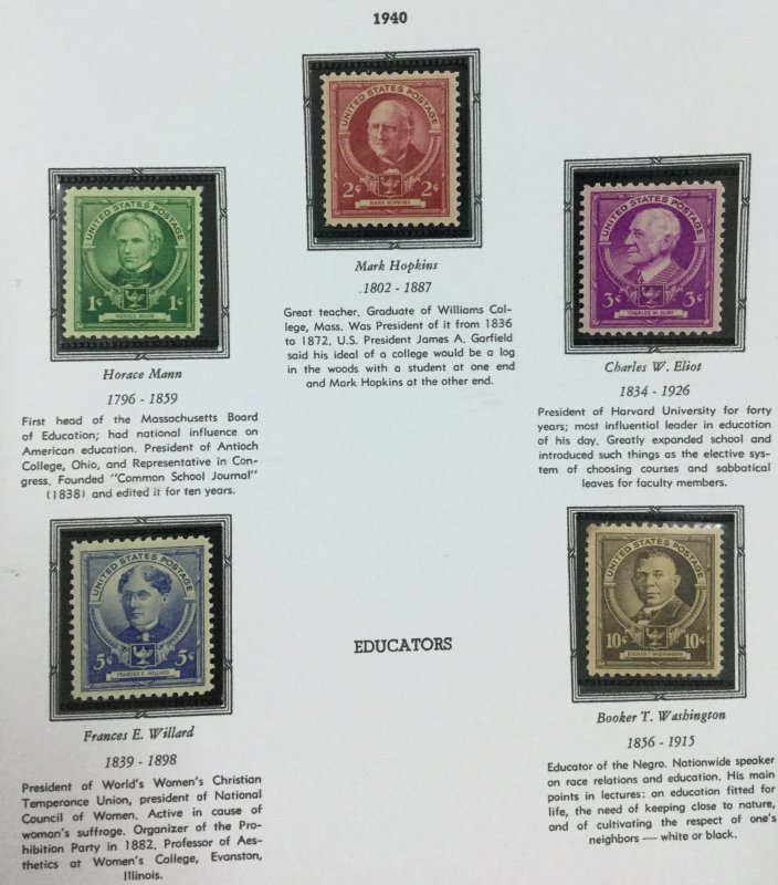 US STAMPS COLLECTIONS 1940 UNUSED LOT #23270