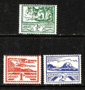 Jersey-Sc#N3,N4,N7-Unused NH 1/2 set of German issued  Occupation stamps-Jersey