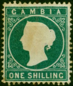 Gambia 1880 1s Deep Green SG20b Good MM CV £400