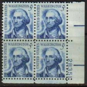 *USA Scott 1283 Plate Block (5 cents) MNH