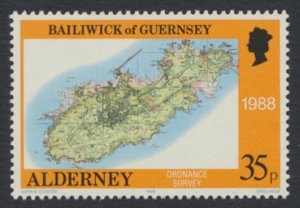 Alderney  SG A41  SC# 41   Bastides Maps  MNH  see scan