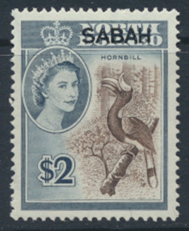 SABAH Opt on North Borneo  SG 421  SC# 14 MNH Hornbill Bird see scans /details 