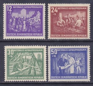 Germany DDR B22-25 MNH OG 1952 Reconstruction Program Full Set Very Fine