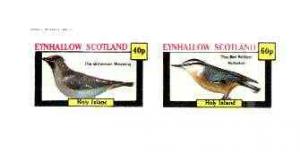 Eynhallow 1982 Birds #36 (Waxwing & Nuthatch) imperf ...