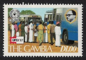 Gambia Passengers queueing for bus CAPEX 1987 MNH SG#725