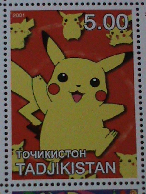 ​TAJIKISTAN-2001-  POKEMON-GOTTA CATCH THEM ALL-MNH-SHEET VERY FINE-LAST ONE