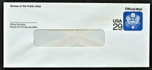 1991 US Sc. #UO85 Official mail envelope, 29 cent, mint, very good condition