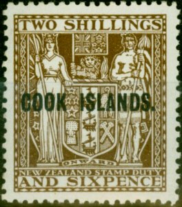 Cook Islands 1946 2s6d Dull Brown SG131 V.F MNH 