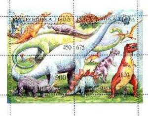 TUVA SHEET DINOSAURS 