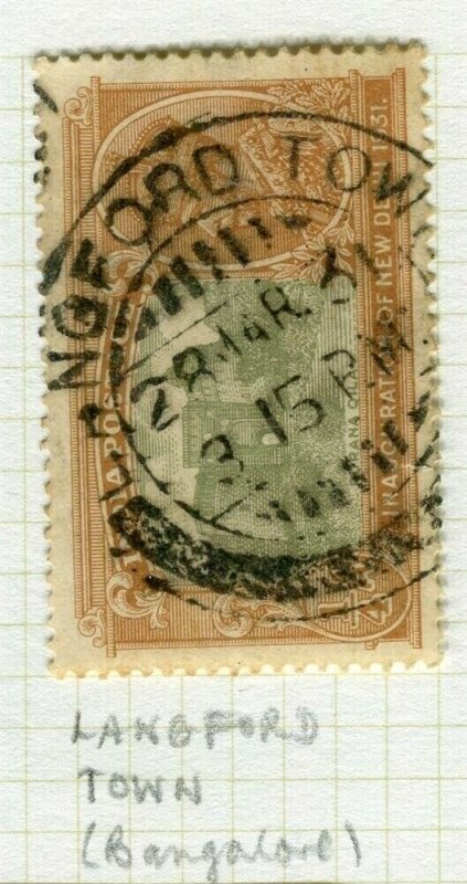 INDIA; POSTMARK fine used cancel on GV issue, Langford Town