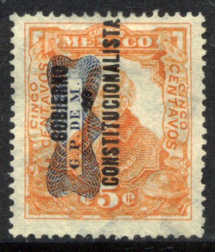 MEXICO 532, 5¢ Corbata & Gobierno $ overprints, UNUSED, H OG. VF.