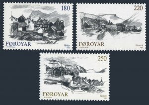 Faroe 83-85, MNH. Michel 72-74. Views 1982. Gjogv, Hvalvik, Kvivik, by I.Reyni.