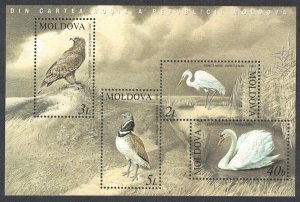 Moldova Swan Eagle Bustard Egret Birds MS 2003 MNH SC#464a SG#MS481 MI#Block 30