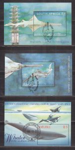 South Africa Souvenir Sheets CTO Marine Life Wildlife Reptiles ZAYIX 1223M0105