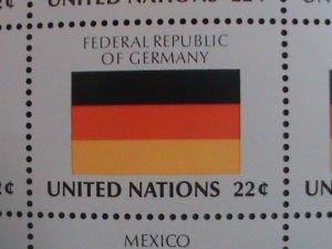 ​UNITED NATION-1985 SC#450-453  U. N. FLAGS SERIES MNH FULL SHEET- VERY FINE