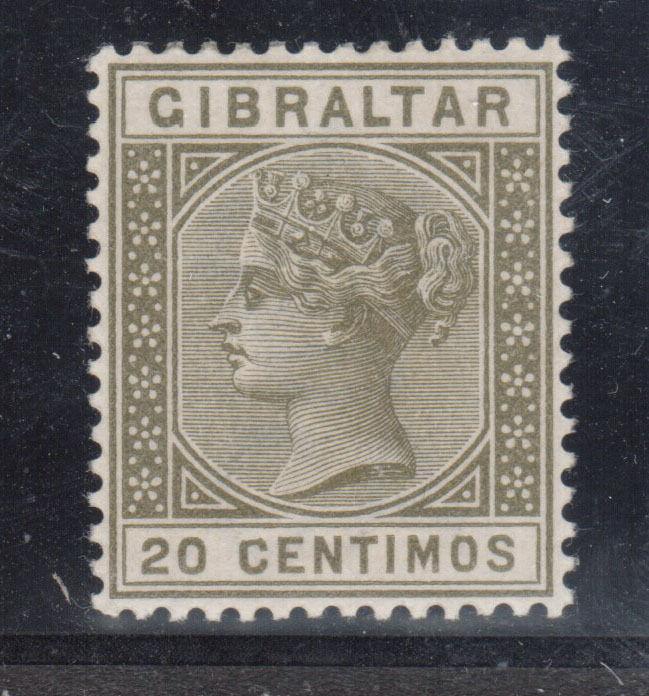 Gibraltar #31 (SG #25a) VF Mint Variety 