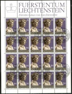 LIECHTENSTEIN Sc#767-768 1983 Princess & Prince Complete Sheets of 20 CTO