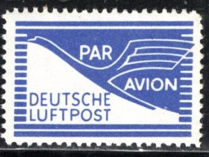 Germany Bund Scott no #, airmail label, mint nh, Mi # FZ1