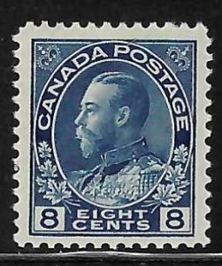 Canada Mint XF NH #115 DRY Printing Admiral - Gum side is a perfection