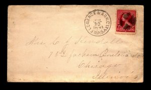 1891 Florence & Ark City RPO Cover - L24373