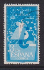 Spain    #841  used   1955  telegraph system  3p