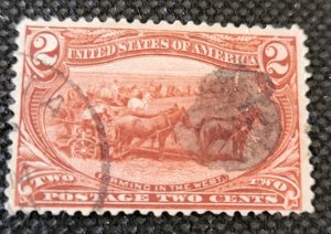 USA, 1898 Trans-Mississippi Issue, 2c Farming the West, SCV$2.75
