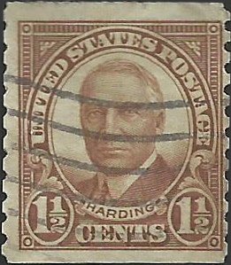 # 686 Used Brown Warren G. Harding