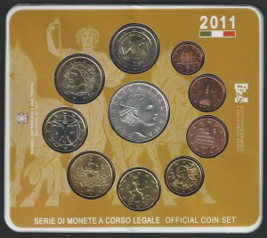2011 Italia Mint divisional series 10 coins FDC-MS65