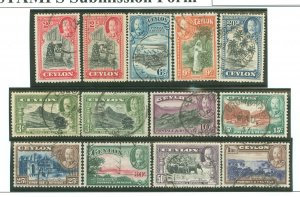 Ceylon #264/274 Used Single