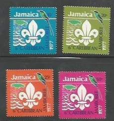 JAMAICA - 1977 - Scout Jamboree - Perf 4v Set - Mint Never Hinged