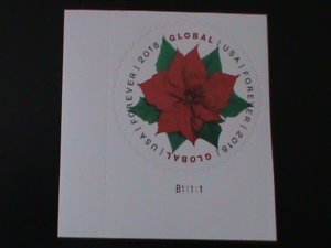 ​UNITED STATES-GROBLE FOR EVER-LOVELY CHRISTMAS FLOWER PLATE STAMP MNH-VF